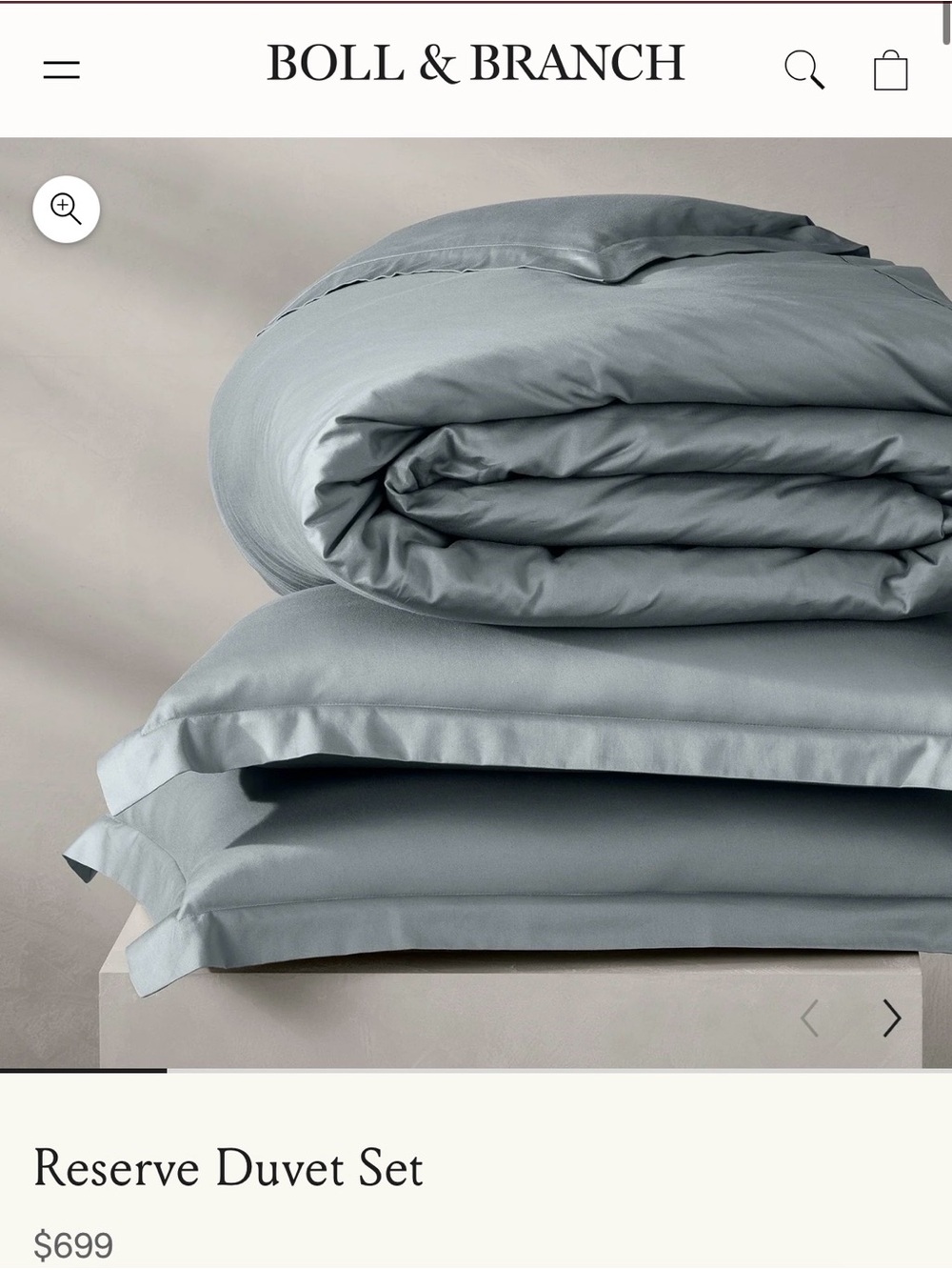 Boll & Branch Reserve Sheet Set — Bluestone Luxury Bedding King NWT